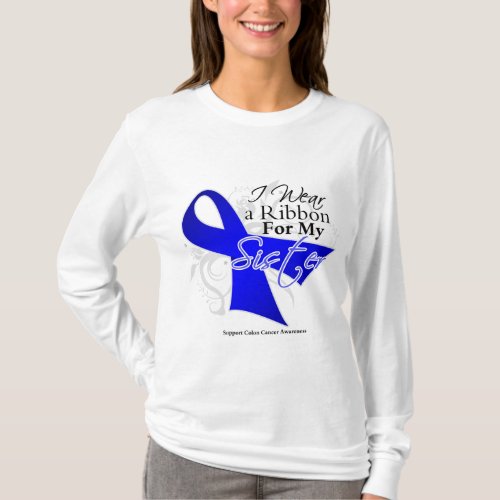 Sister Blue Ribbon _ Colon Cancer T_Shirt
