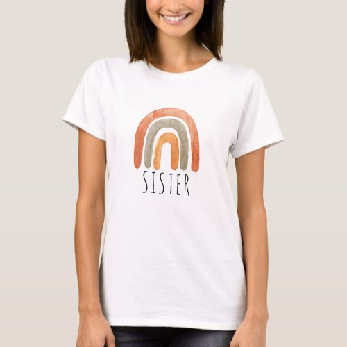 Sister Boho Rainbow Family Matching T_Shirt