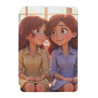 Sister Bond – Beautiful Sisters Illustration Art iPad Mini Cover