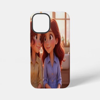 Sister Bond – Beautiful Sisters Illustration Art iPhone 12 Mini Case