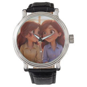 Sister Bond – Beautiful Sisters Illustration Art Watch