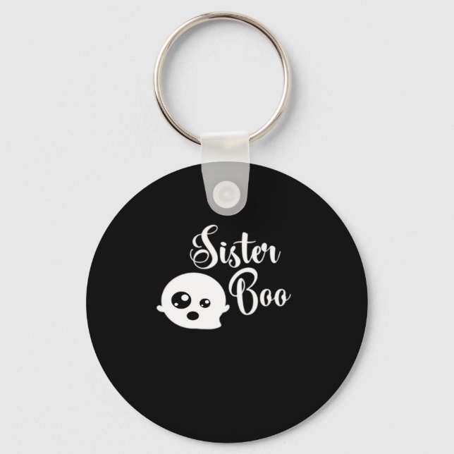 Sister Boo Halloween Classic Look Keychain (Front)