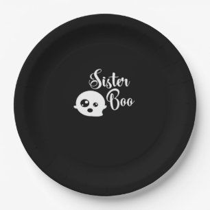 Sister Boo Halloween Paper Plates