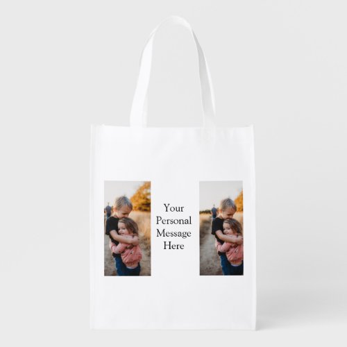 sister brother family add photo personal message h grocery bag