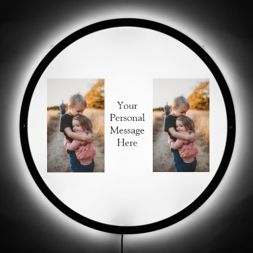 sister brother family add photo personal message h LED sign
