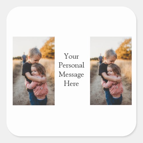 sister brother family add photo personal message h square sticker