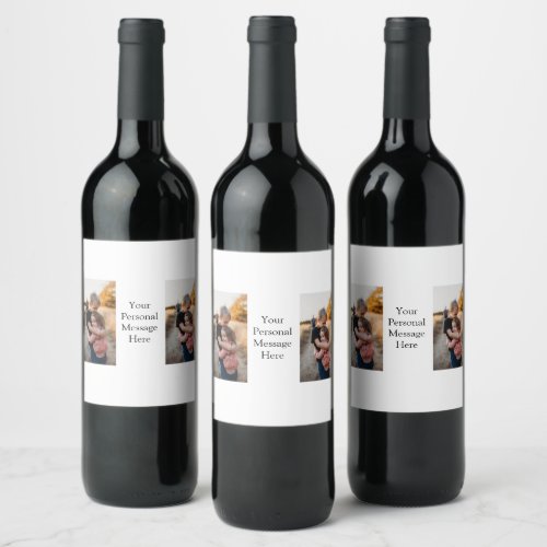 sister brother family add photo personal message h wine label