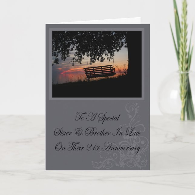 Sister & Brother In Law 21st Anniversary Card (Front)