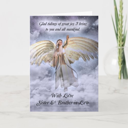 Sister  Brother_in_Law Angel Christmas Card Relig