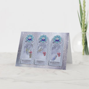 Sister & Brother-in-Law, Garden Birds Christmas Wi Holiday Card