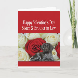 Sister & Brother in Law Glossy Grizzly Valentine Holiday Card