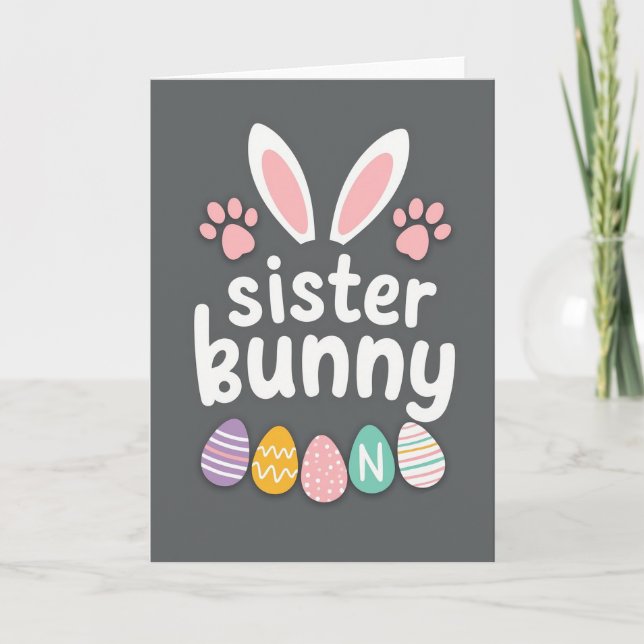 Sister Bunny Love Card (Front)