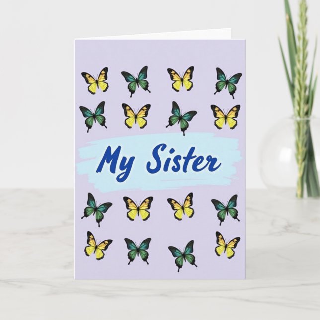Sister Butterfly Art Card (Front)