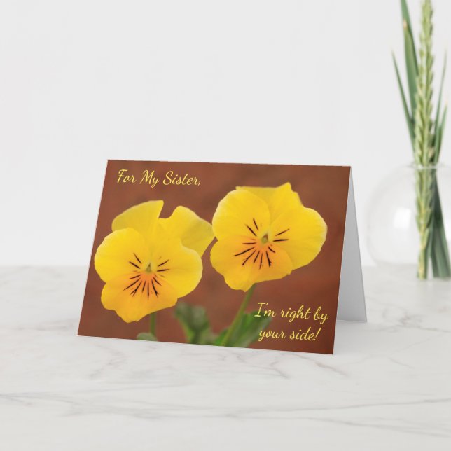 Sister Cancer Support Spring Violet Card (Front)