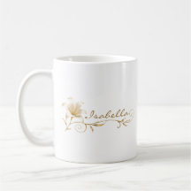 Sister Champagne Gold Lily Name Mug
