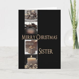 Sister Christmas Card with ornaments