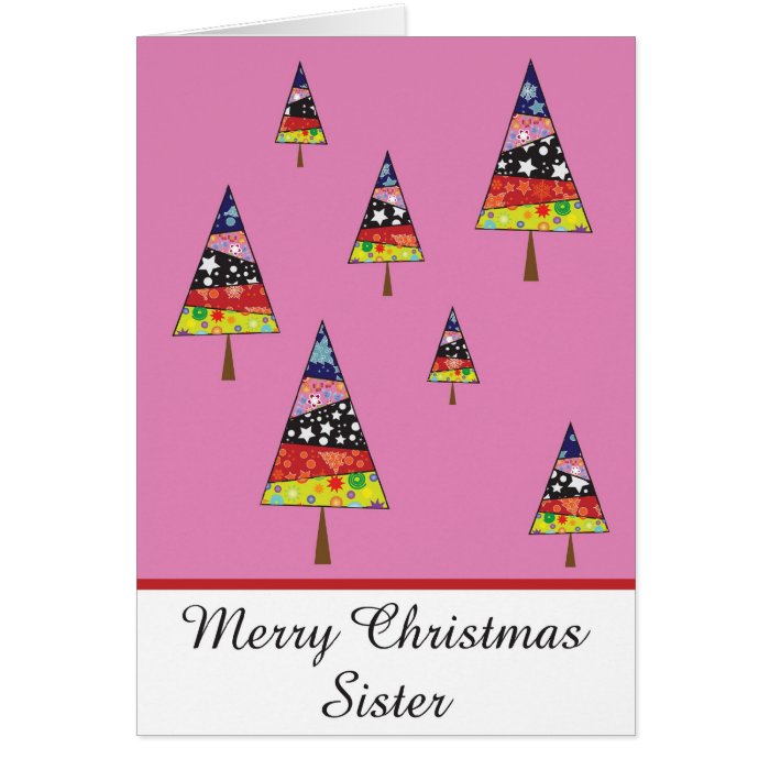 Sister christmas greeting card