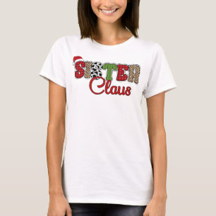 Sister Claus Plaid Pattern Christmas Design-60096 T-Shirt