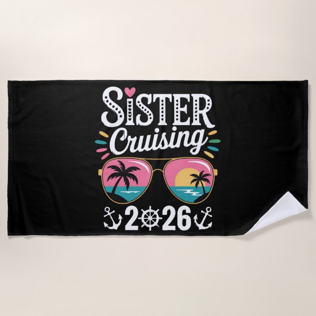 Sister Curising 2026 Beach Towel (Front)
