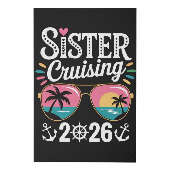Sister Curising 2026 Faux Canvas Print (Front)