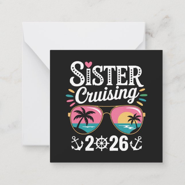Sister Curising 2026 Note Card (Back)