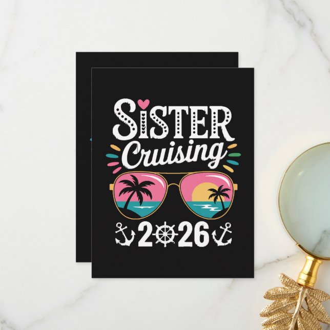 Sister Curising 2026 Thank You Card (Front/Back In Situ)