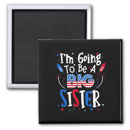 Sister Cute 4th Of July Pregnancy Announcement Gif Magnet