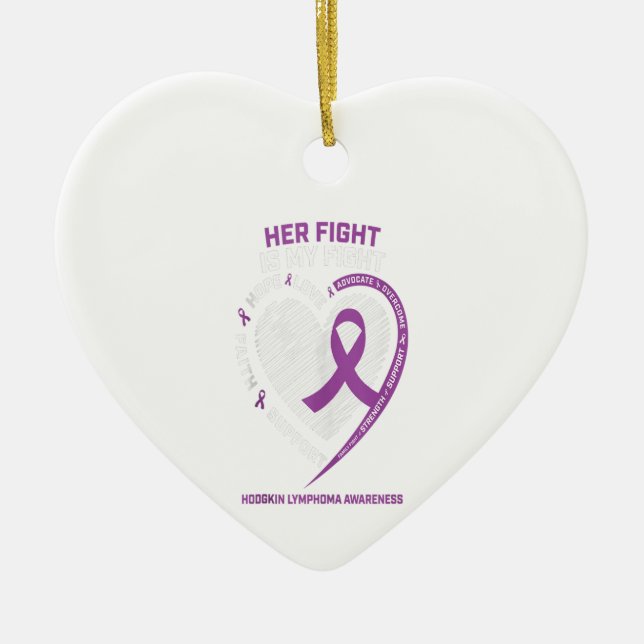 Sister Daughter Grandcovered Hodgkins Lymphoma Ceramic Ornament (Front)