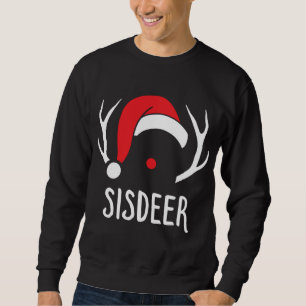 Sister Deer Christmas Reindeer Matching Family Sweatshirt