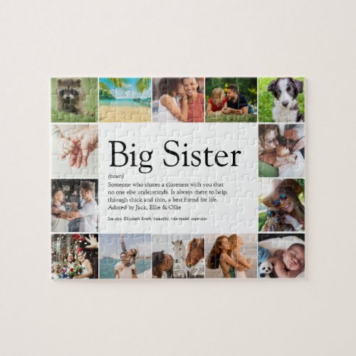 Sister Definition 14 Photo Collage Jigsaw Puzzle