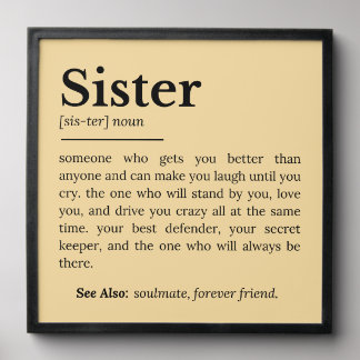 Sister Definition: Best Friend, Confidante Peel And Stick Photo Tile
