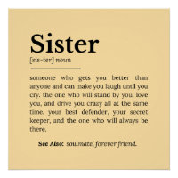 Sister Definition: Best Friend, Confidante