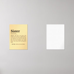 Sister Definition: Best Friend, Confidante Wall Art Sets