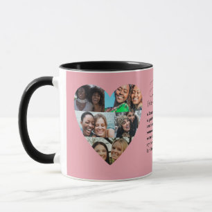 Sister Definition Photo Heart Collage Mug