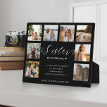Sister Definition Script Photo Collage Keepsake Plaque<br><div class="desc">Send a beautiful personalized gift to your sister that she'll cherish forever. The plaque is designed like a dictionary definition with "sister" designed in a beautiful handwritten script style. Special personalized photo collage photo block to display your own special family photos and memories. Our design features a simple 8 photo...</div>