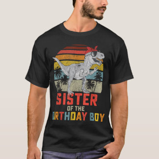 Sister Dinosaur of the Birthday Boy Matching Famil T-Shirt