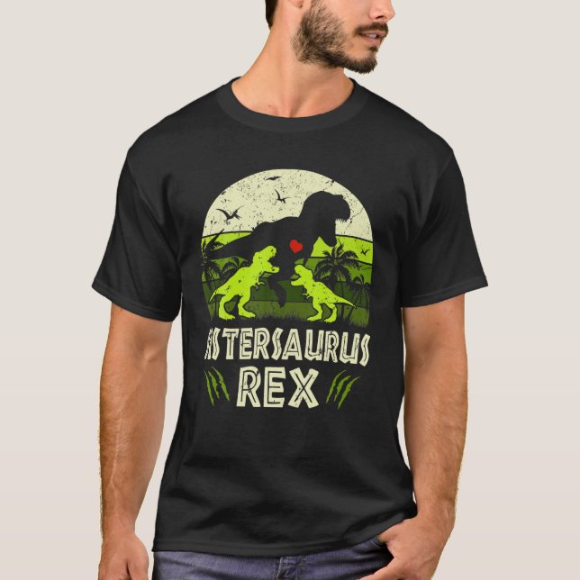 Sister Dinosaur T Rex Sistersaurus 2 Kids Family M T-Shirt (Front)