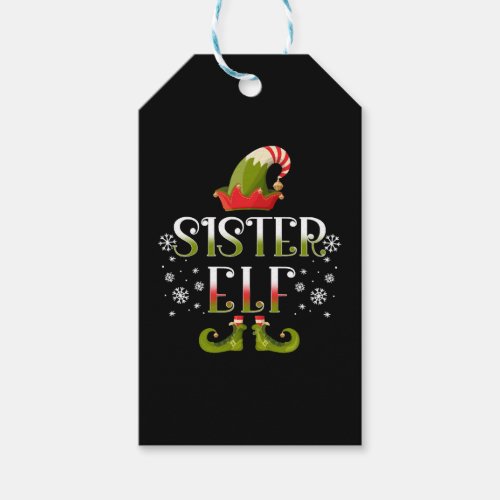 Sister Elf Costume Christmas Gift Tags
