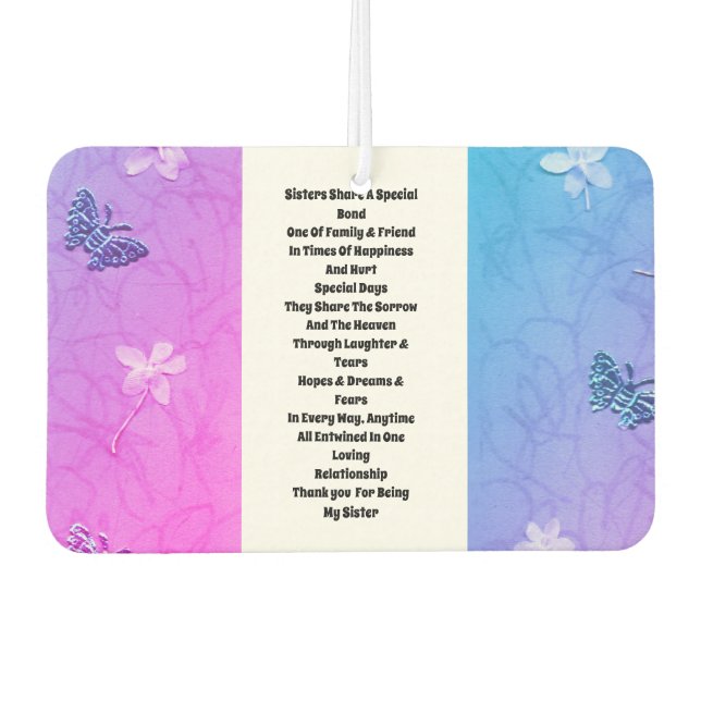 Sister Embellished Air Freshener (Front)