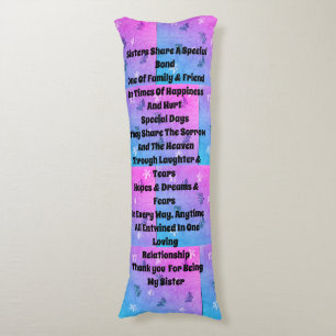 Sister Embellished Body Pillow