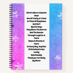 Sister Embellished Notebook