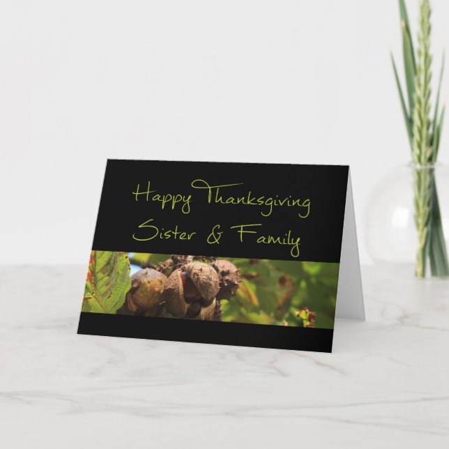 Sister & Family Thanksgiving Card (Front)