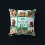 Sister fantastic at 80 birthday photo collage throw pillow<br><div class="desc">👉 Put a smile on a face with this awesome 80th birthday sister photo collage throw pillow! - Simply click to personalize this design 🔥 My promises - This design is unique and is designed with you in mind 🙏 Thank you for supporting my small business - If you would...</div>