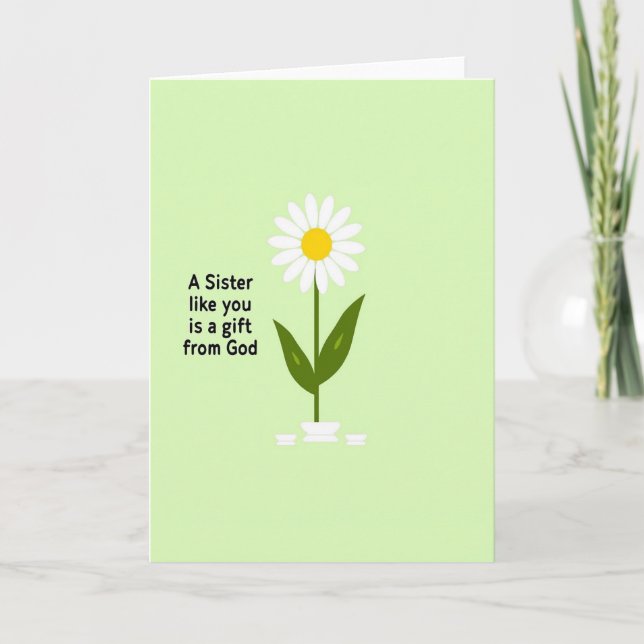 Sister Floral Art Card (Front)