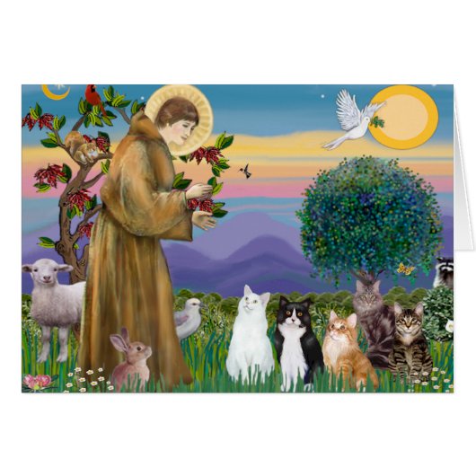 Sister Frances Blessing 5 cats Cards (Front Horizontal)