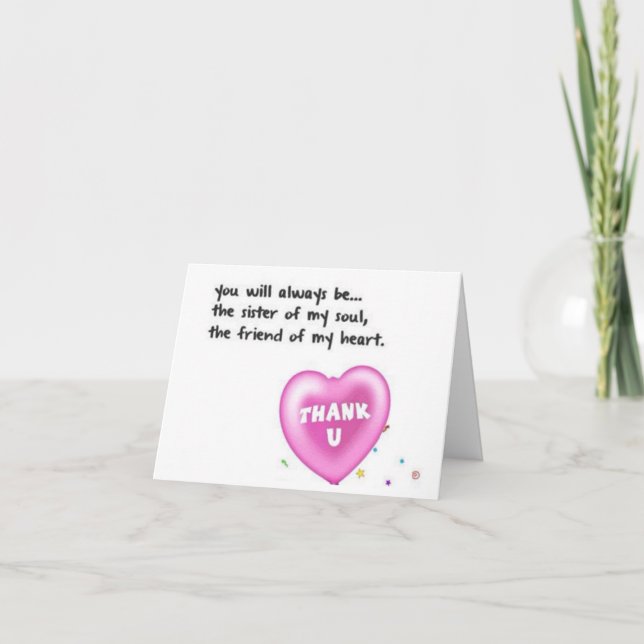 SISTER, FRIEND ON MY MIND/IN MY HEART ALWAYS CARD (Front)