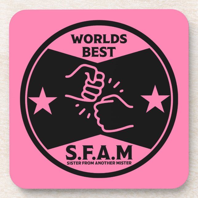 Sister From Another Mister Beverage Coaster (Front)