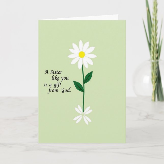 Sister Gift Mothers Day Card (Front)