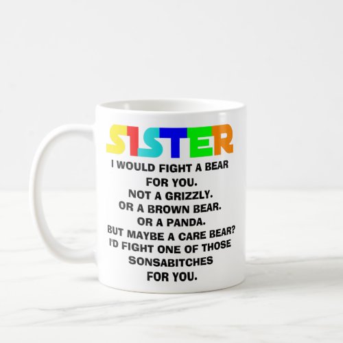 Sister gifts funny sister gift sister mug coffe coffee mug