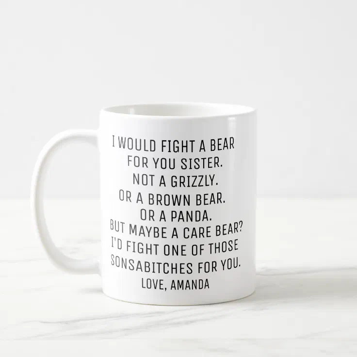 Sister gifts, funny sister gift, sister mug, coffee mug | Zazzle